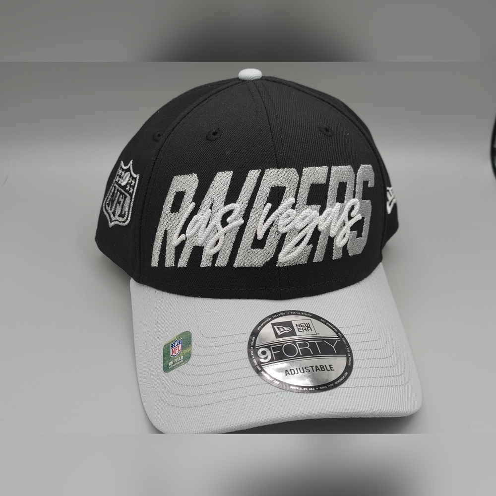 New Las Vegas Raiders 9Fifty New Era Snapback NFL 2022 Draft Black Grey Hat Cap
